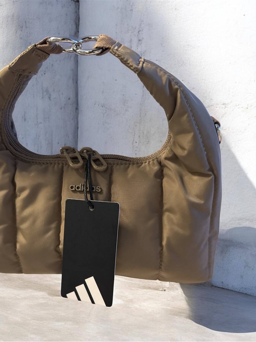 adidas Taupe Padded Shoulder/ crossbody Bag